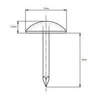 11mm Daisy High Dome Decorative Upholstery Nail