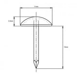 11mm Daisy High Dome Decorative Upholstery Nail