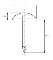 19mm Nickel L19 Upholstery Nail