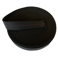 50mm / 2" Elasticated Webbing 10% Elasticity - Black 1 Stripe