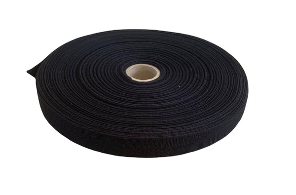 20mm Black Cotton Herringbone Tape