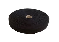 25mm Black Cotton Herringbone Tape